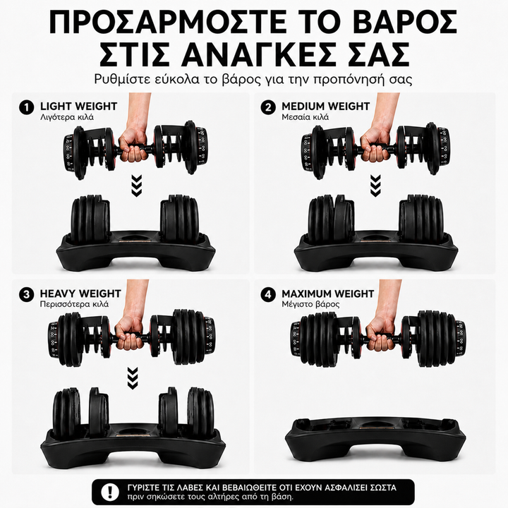 Ρυθμιζόμενος Αλτήρας 24kg 15 Θέσεων