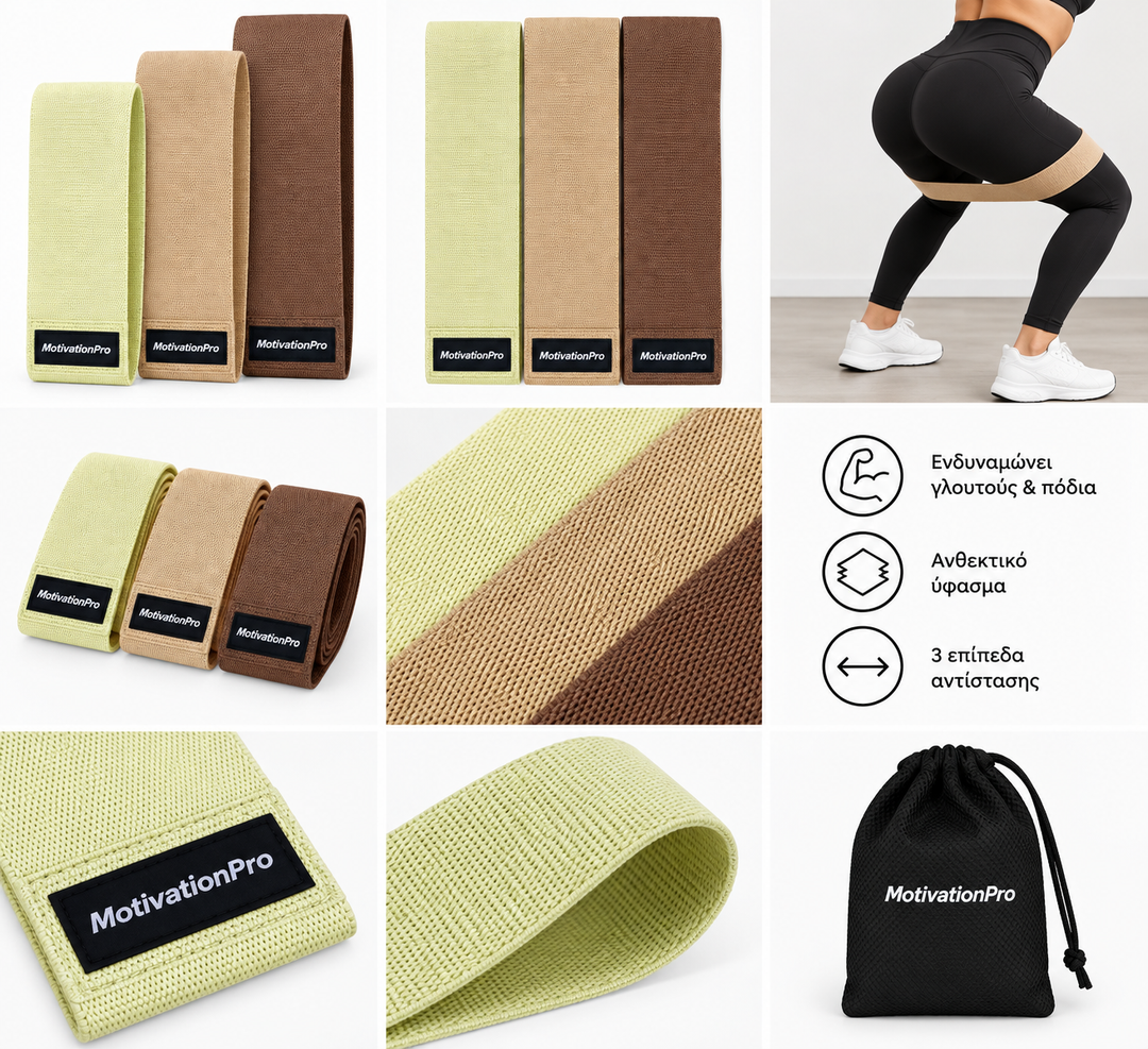 Fitness Mini Loop Bands Σετ 3τμχ Brown
