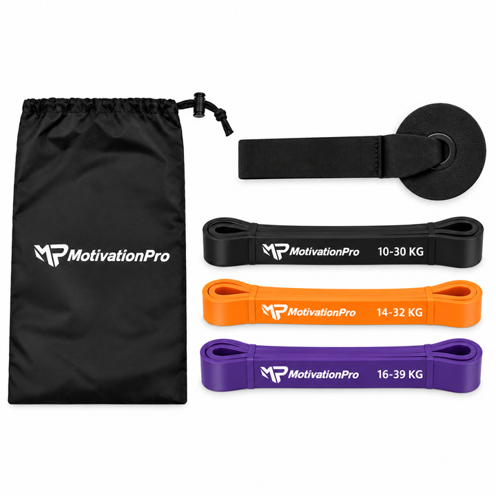 ΣΕΤ 3 Loop Band Αντίστασης 10kg έως 39kg Λάστιχα Γυμναστικής με γάντζο πόρτας