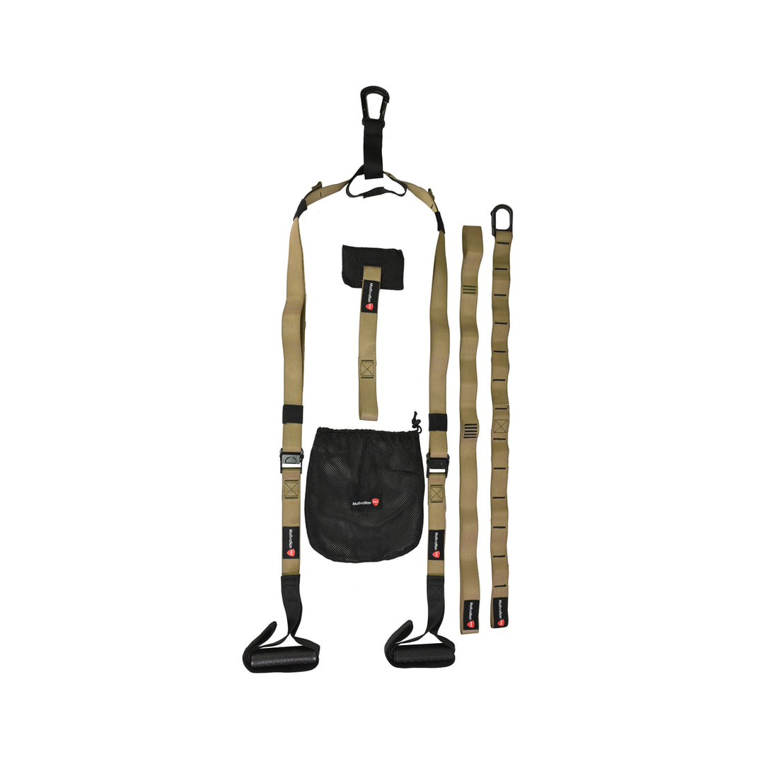 Ιμάντες Γυμναστικής Suspension Trainer – Σετ Προπόνησης με Λαβές &amp; Θήκη – Army